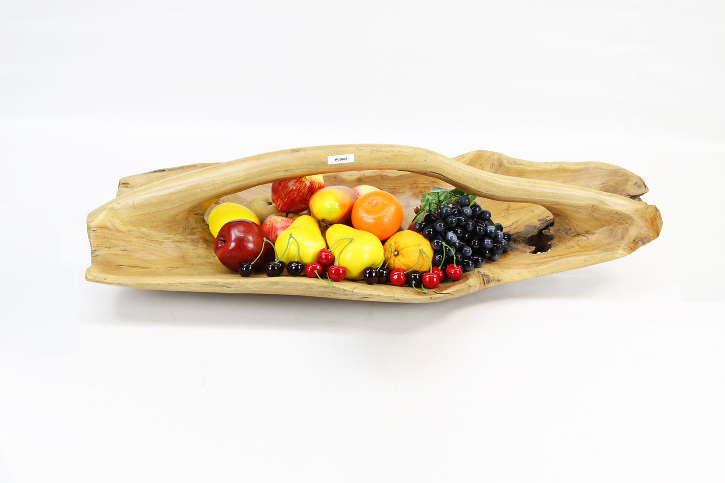 Hand Carved Teak Wood Platter Fruit Basket Tray HCB008