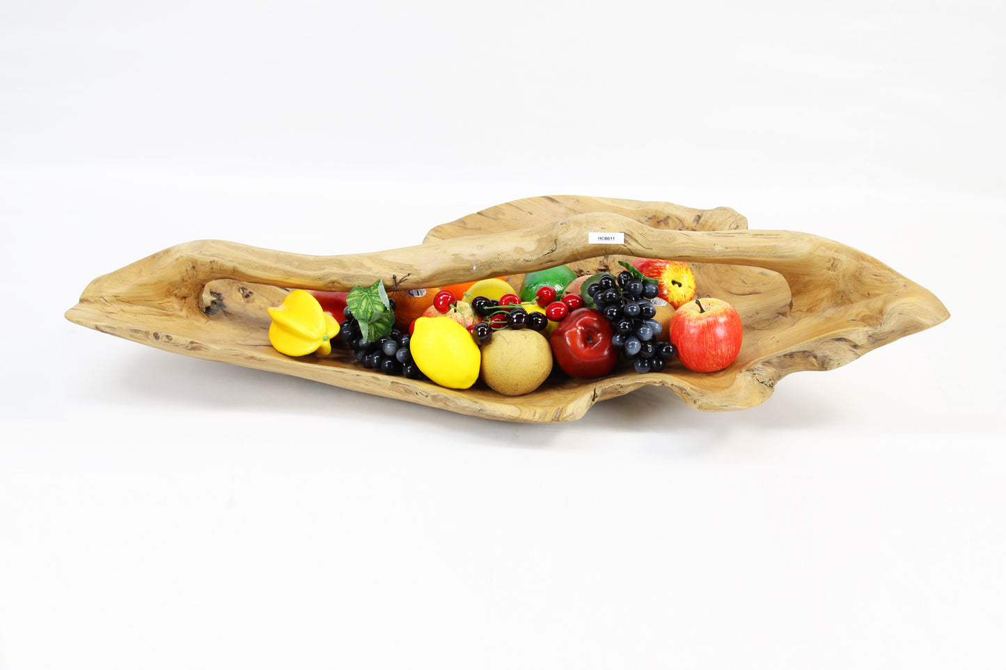 Hand Carved Teak Wood Platter Fruit Basket Tray HCB011