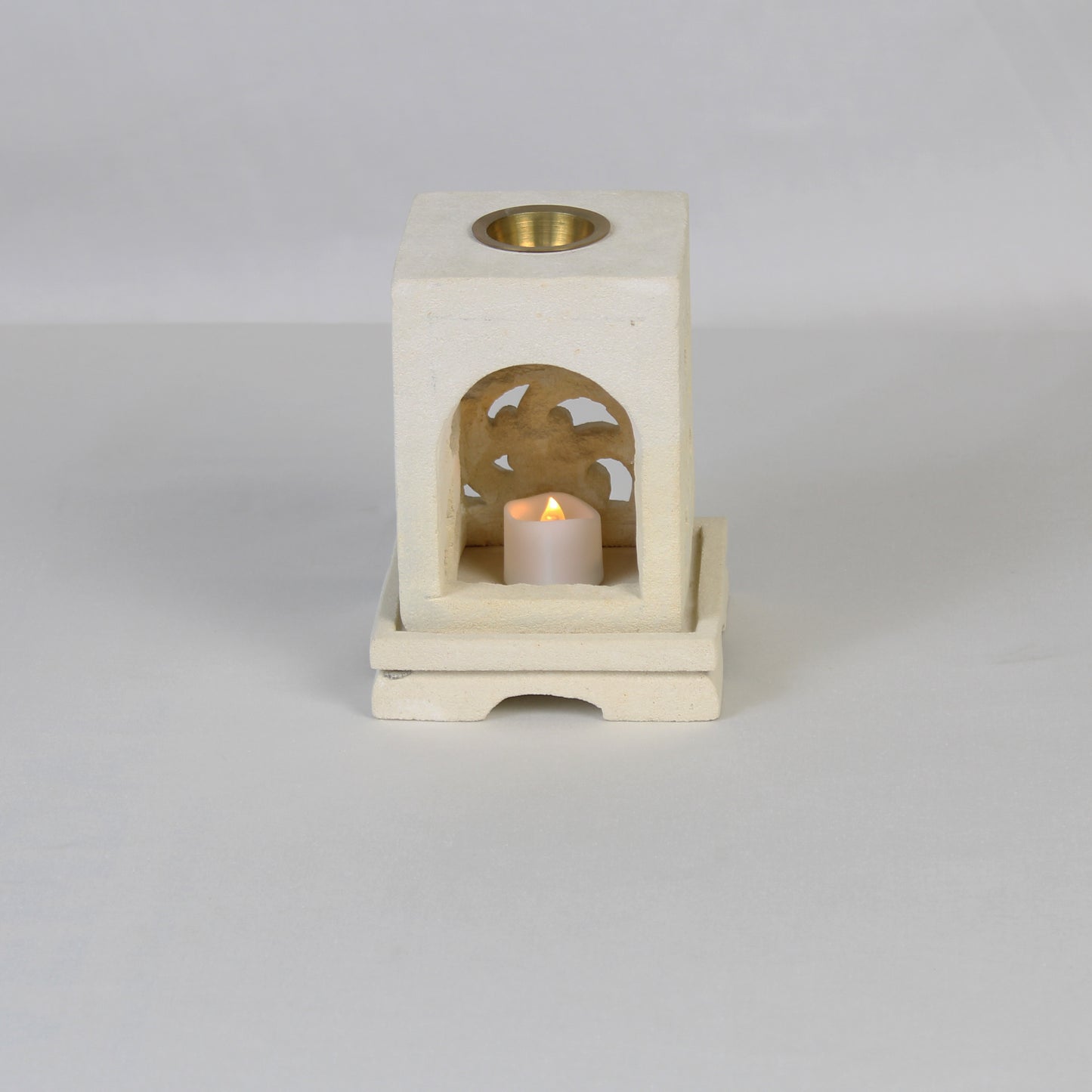 Leaf-Themed Limestone Oil Warmer LOW001