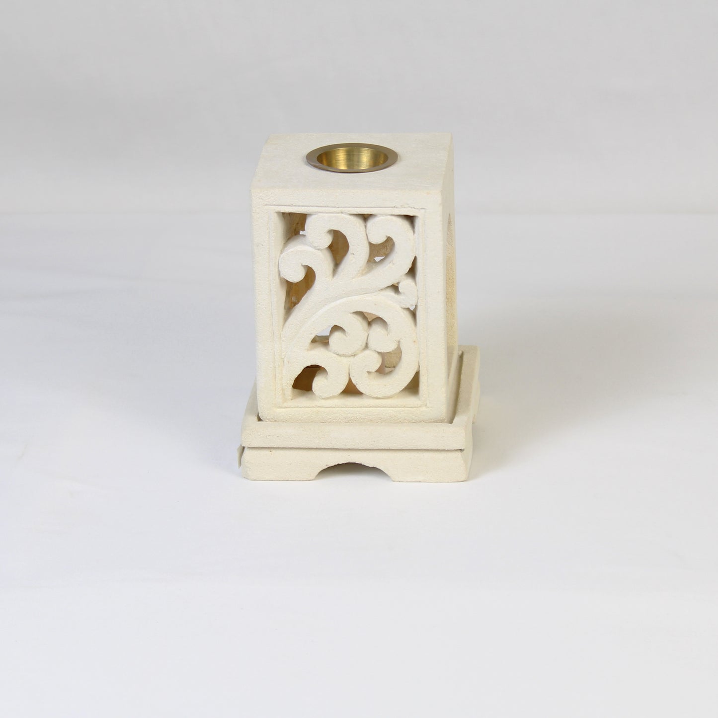 Leaf-Themed Limestone Oil Warmer LOW001