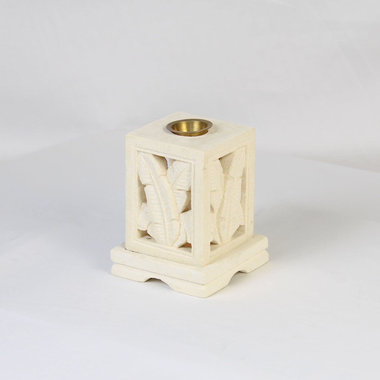 Leaf-Themed Limestone Oil Warmer LOW003