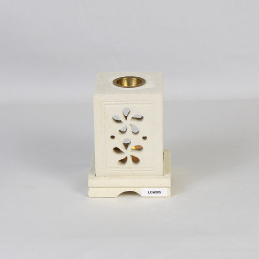 Leaf-Themed Limestone Oil Warmer LOW005