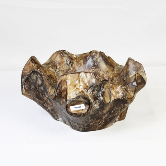 Teak Root Bowl Stained TRB001