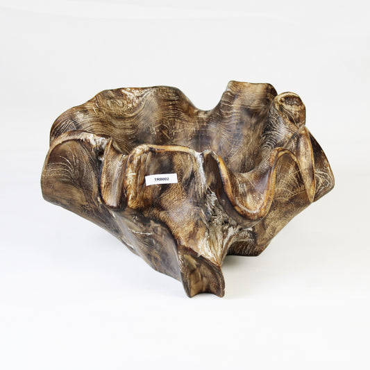 Teak Root Bowl Stained TRB002