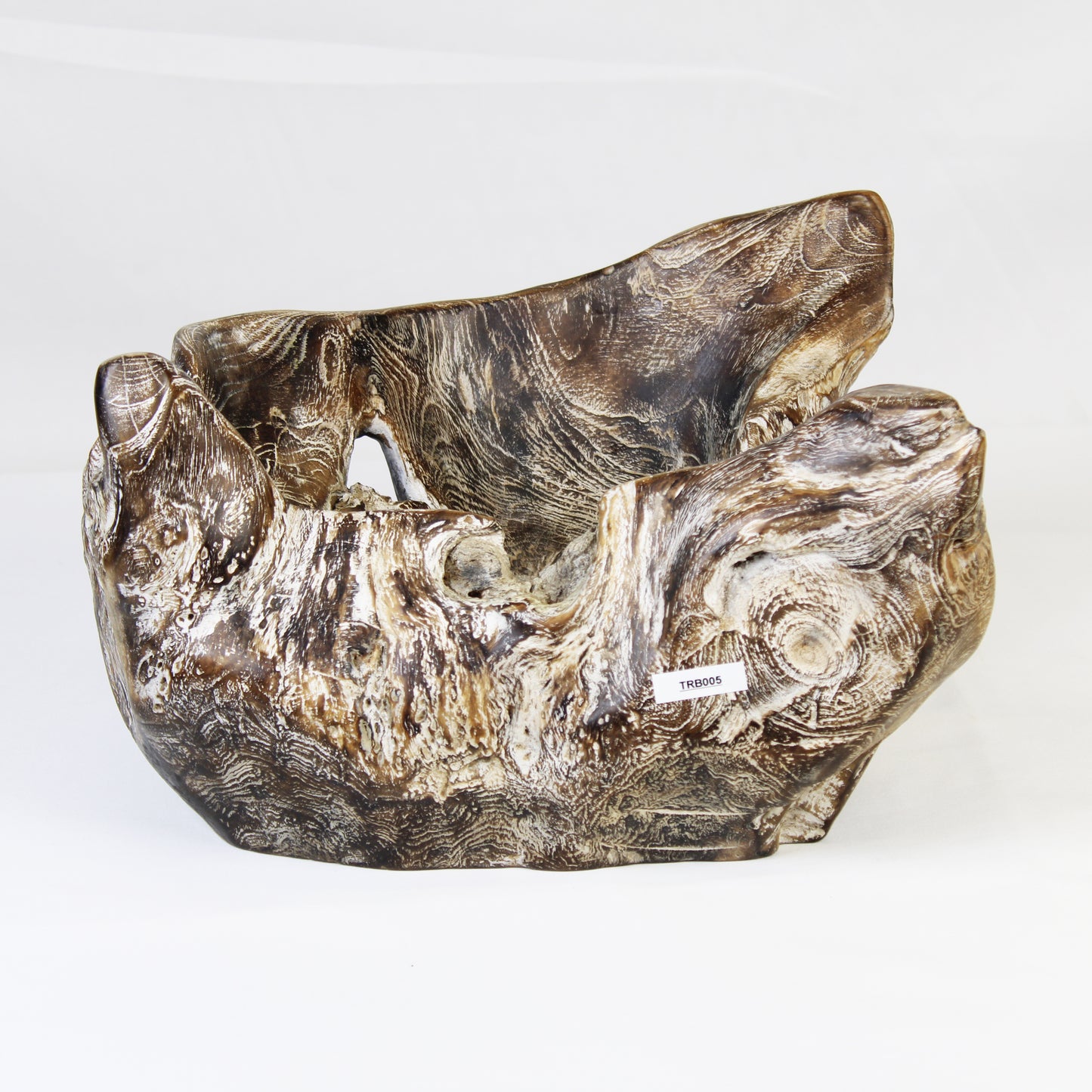 Teak Root Bowl Stained TRB005