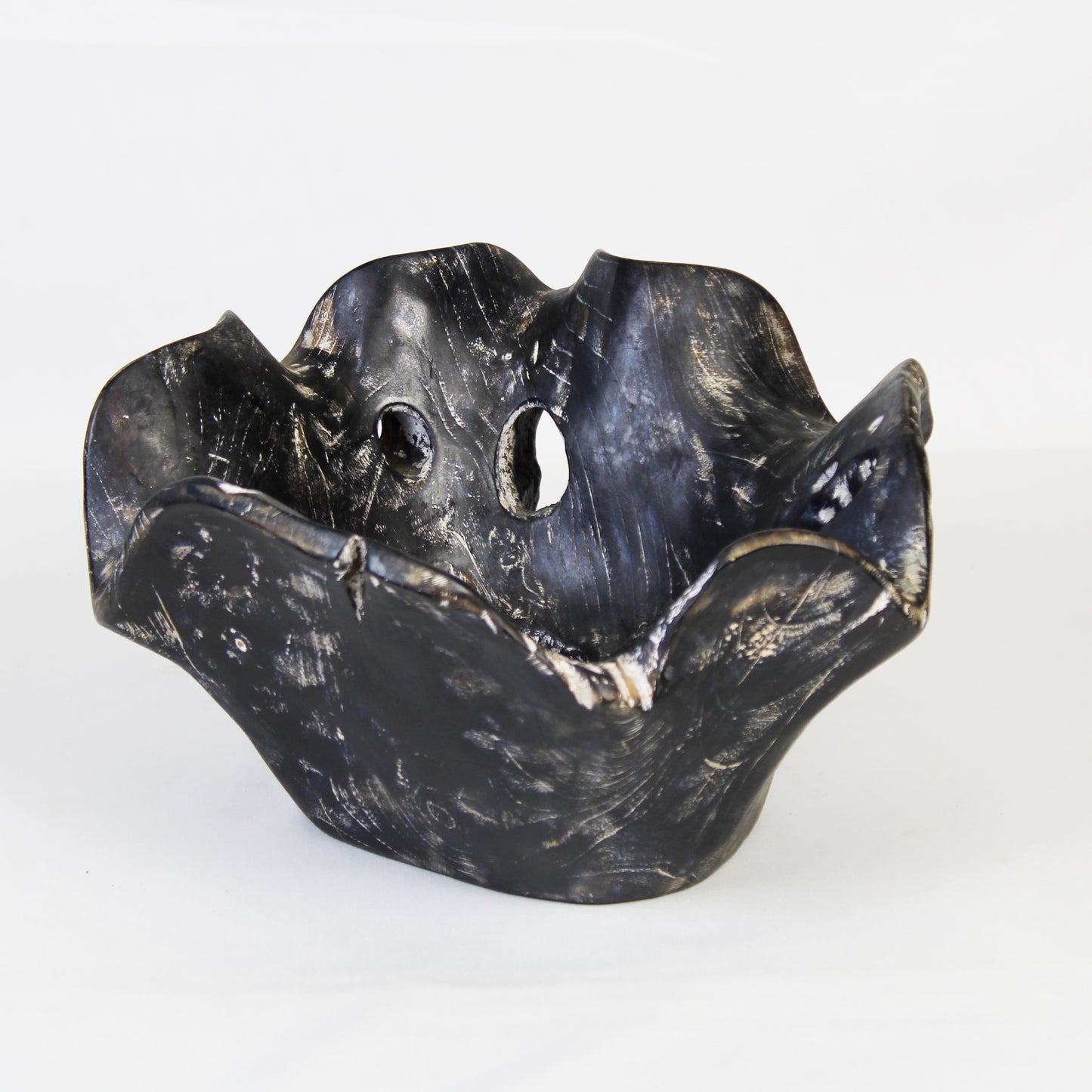 Teak Root Bowl Black TRB008