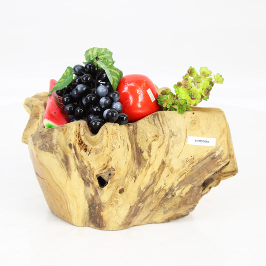 Teak Root Bowl Natural Small TRB020D4