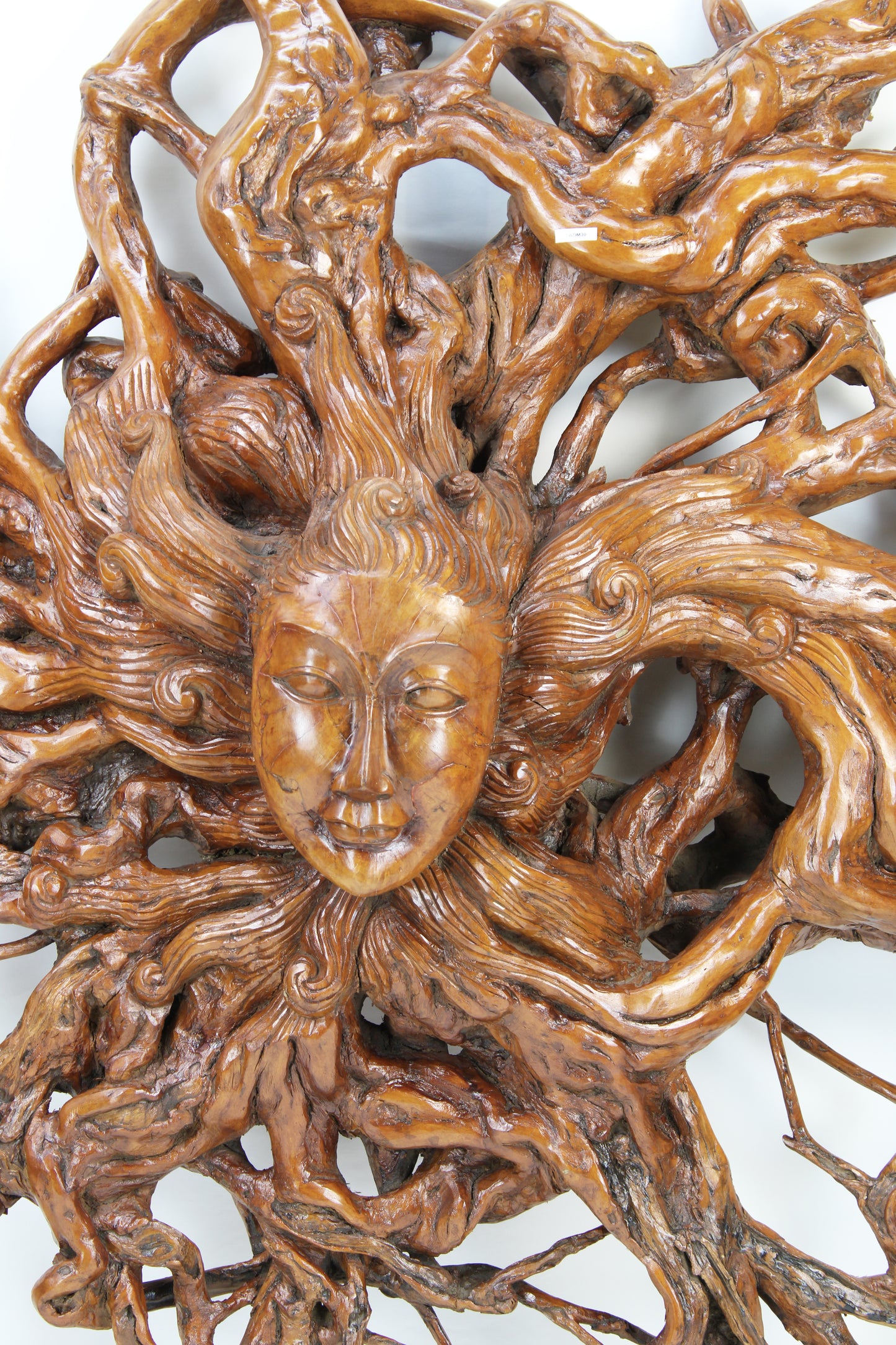 Teak Root Carved Nature Sun Goddess TWDM30