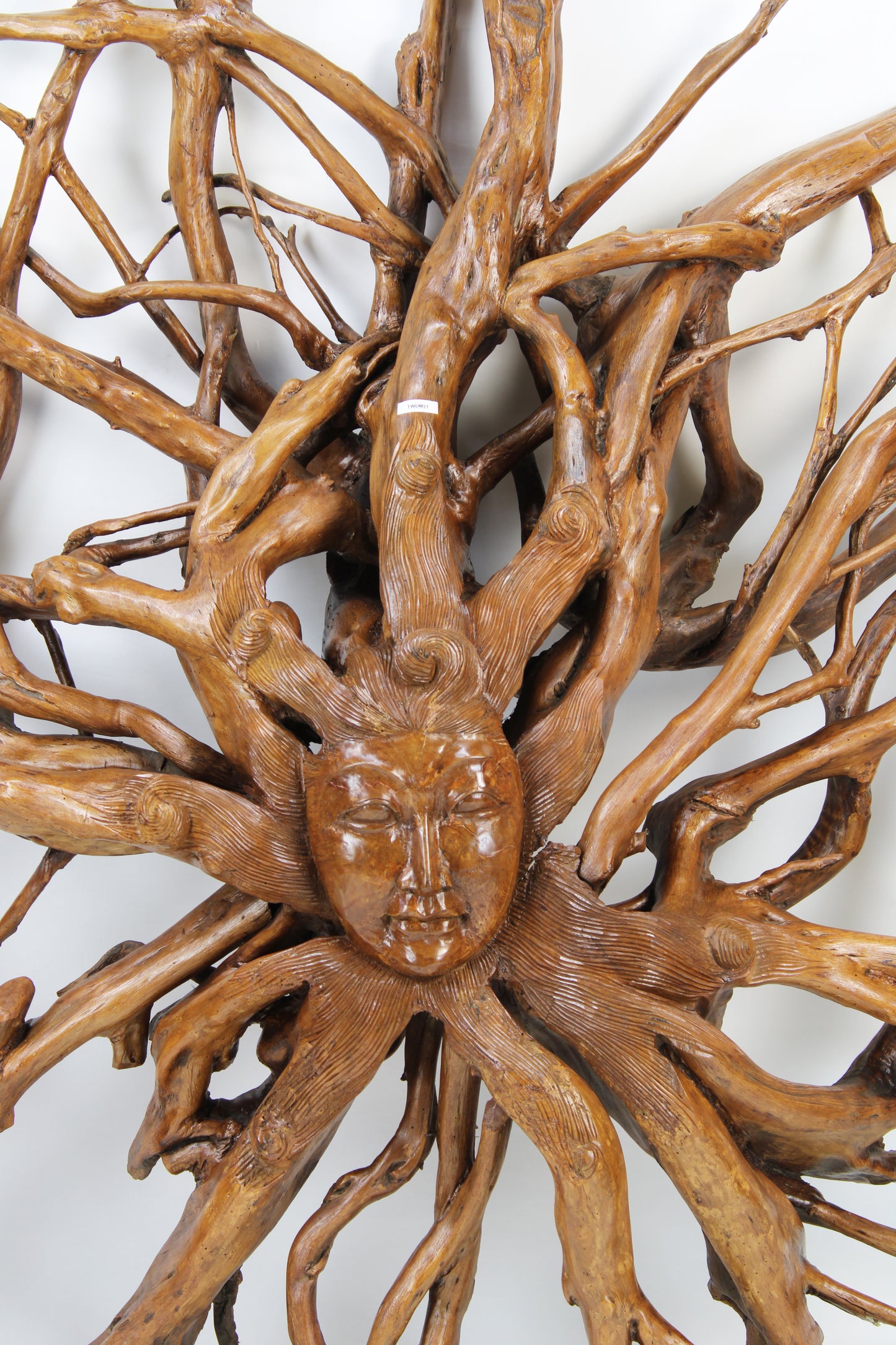 Teak Root Carved Nature Sun Goddess TWDM31