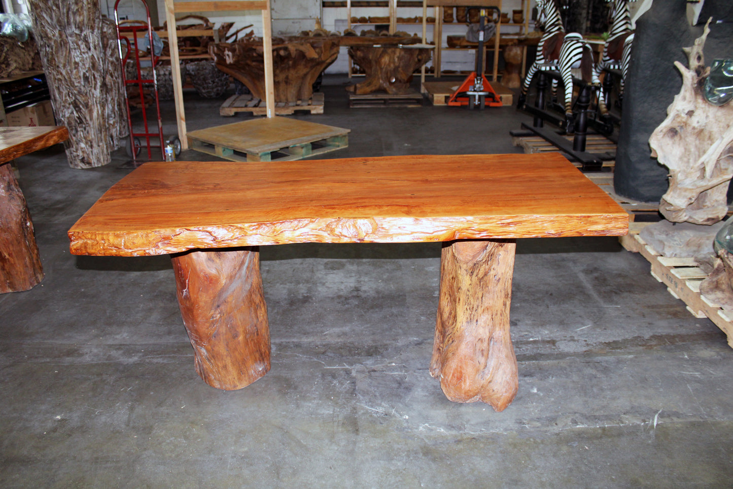 Live Edge Teak Wood Dining Table TWDT09