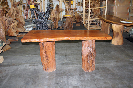 Live Edge Teak Wood Dining Table TWDT10