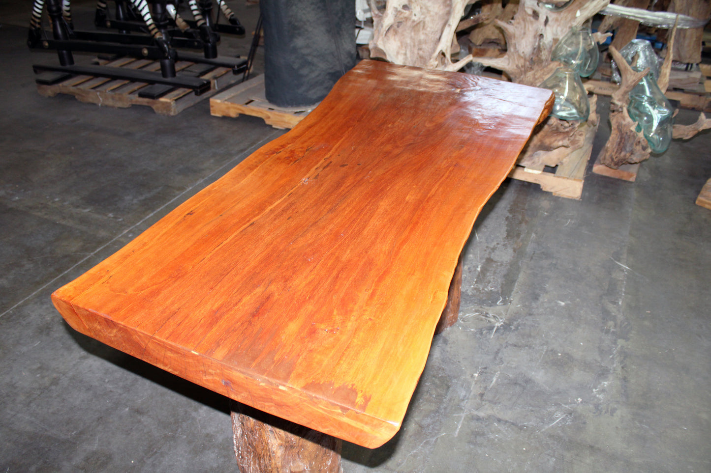 Live Edge Teak Wood Dining Table TWDT10