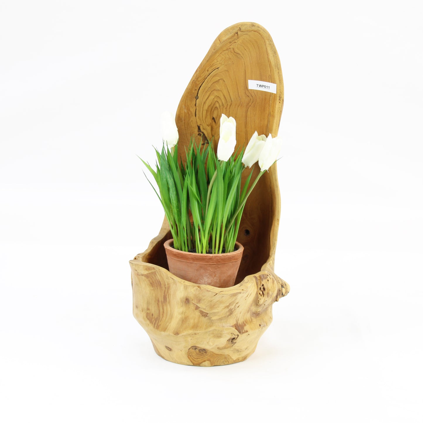 Teak Wood Planter Natural TWP011