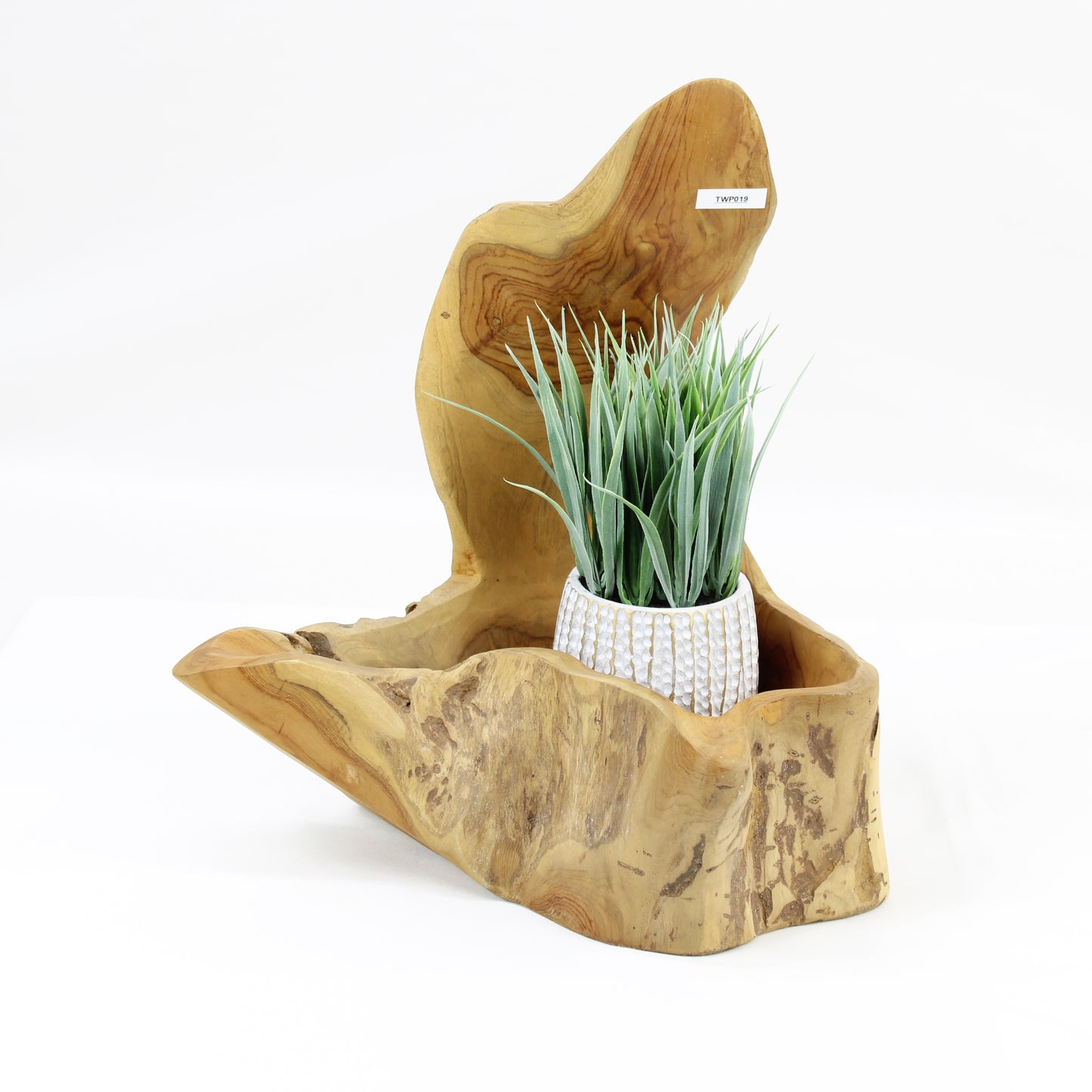 Teak Wood Planter Natural TWP019