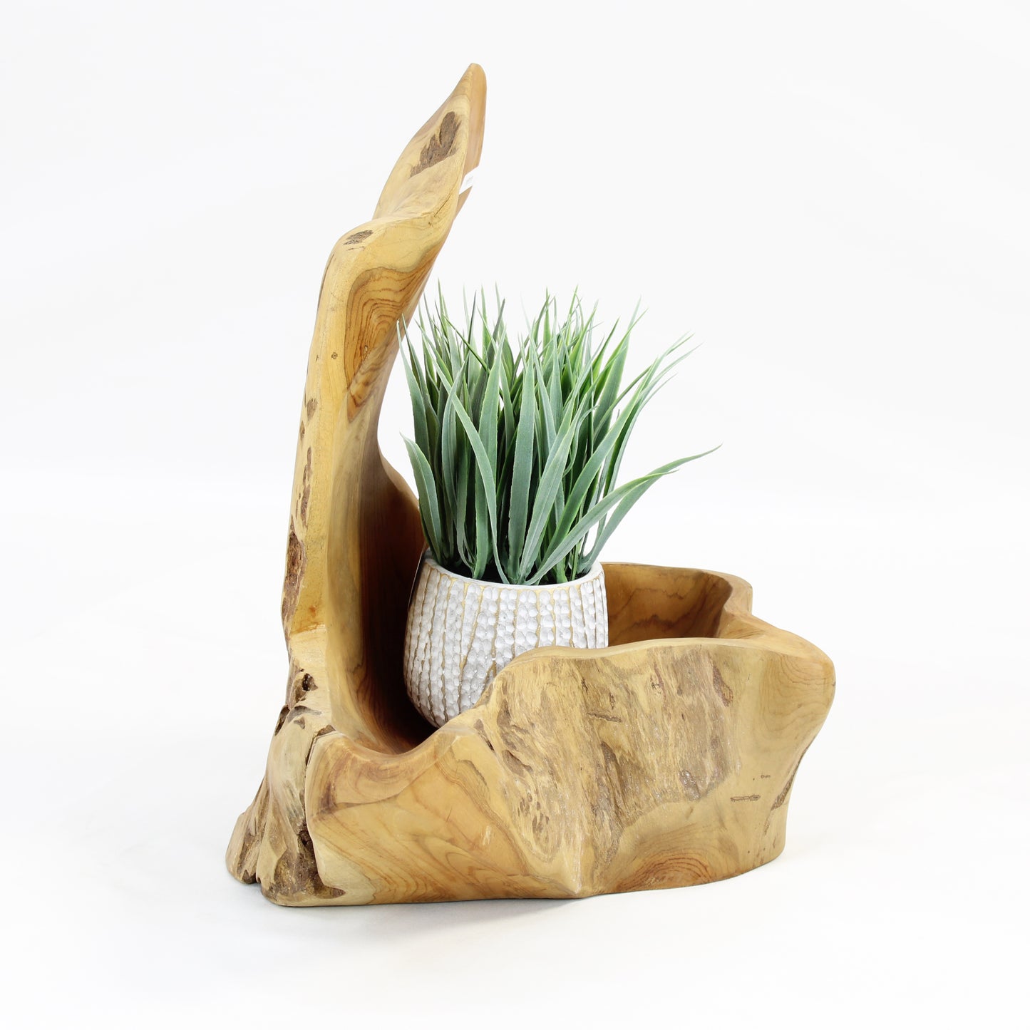 Teak Wood Planter Natural TWP019