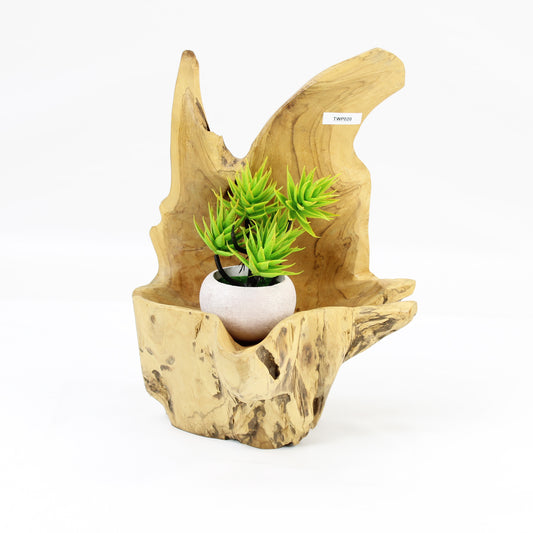 Teak Wood Planter Natural TWP020