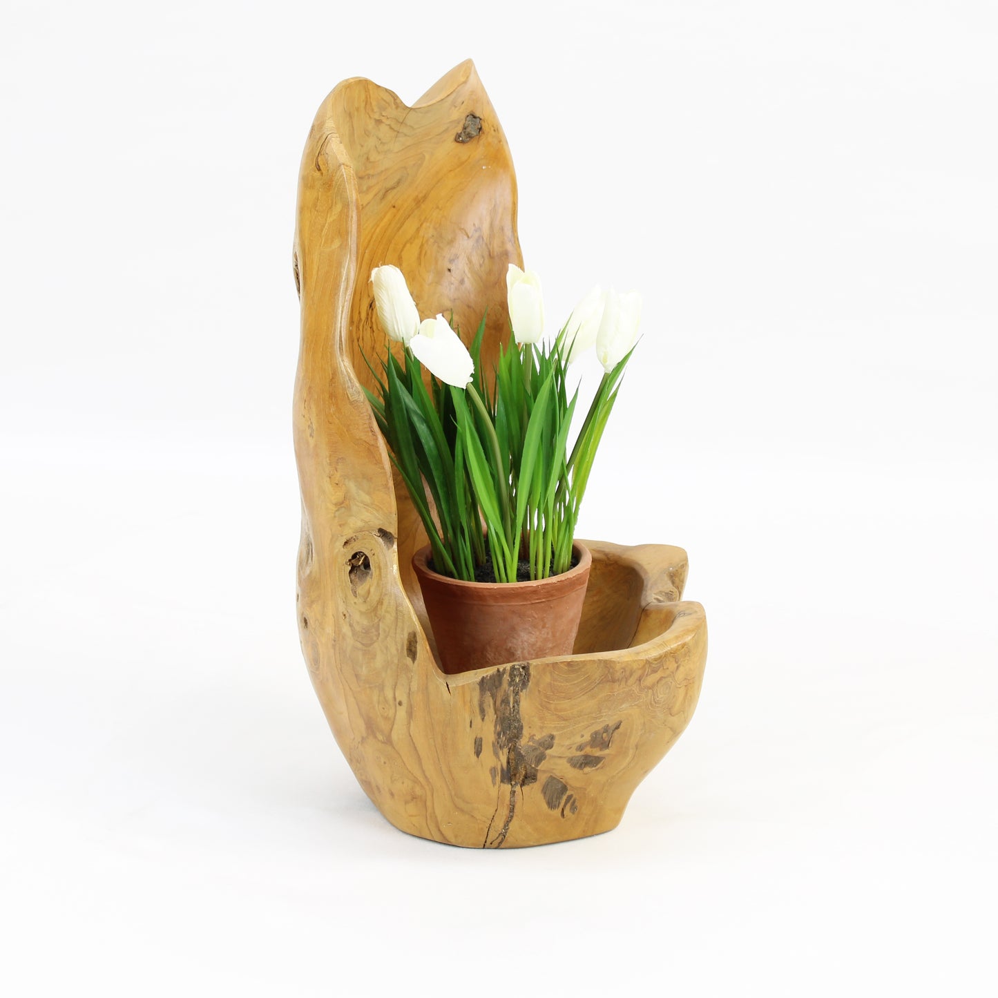 Teak Wood Planter Natural TWP021