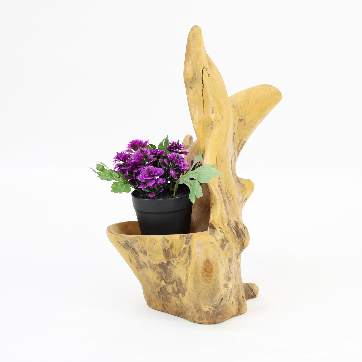 Teak Wood Planter Natural TWP024