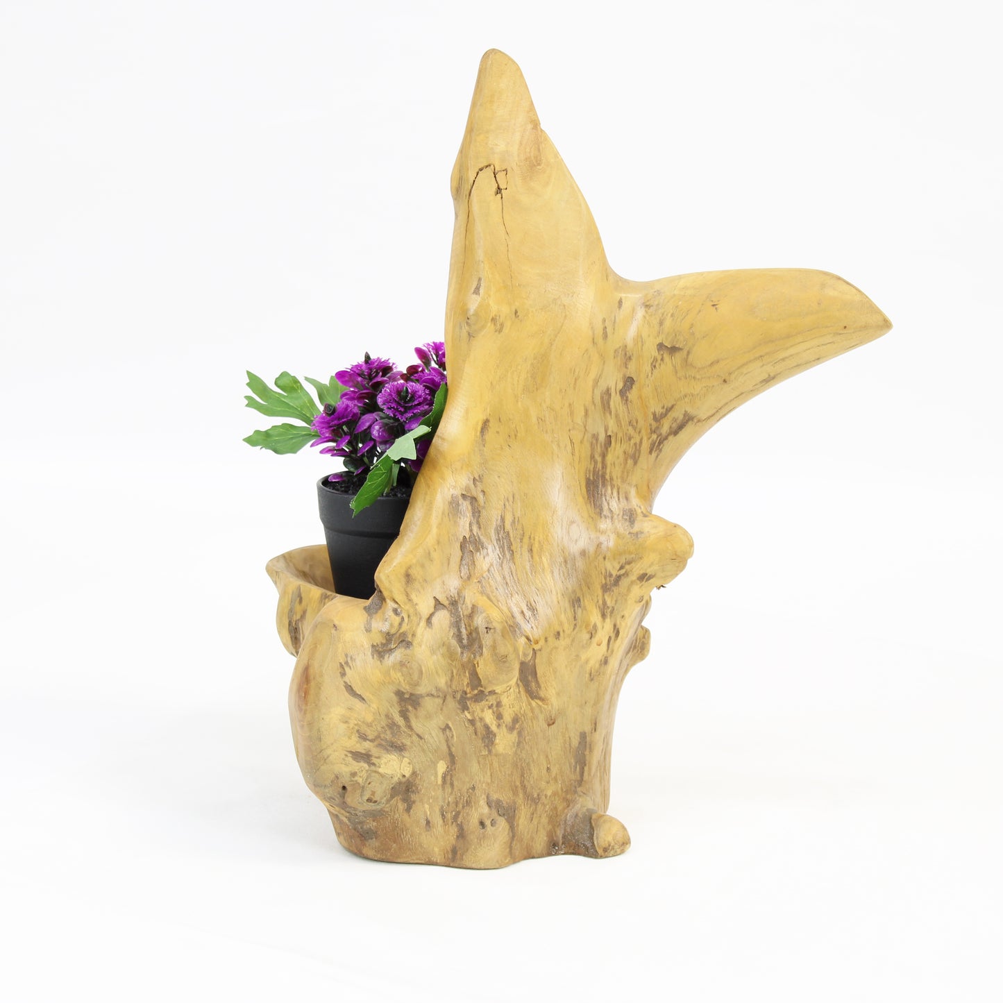 Teak Wood Planter Natural TWP024