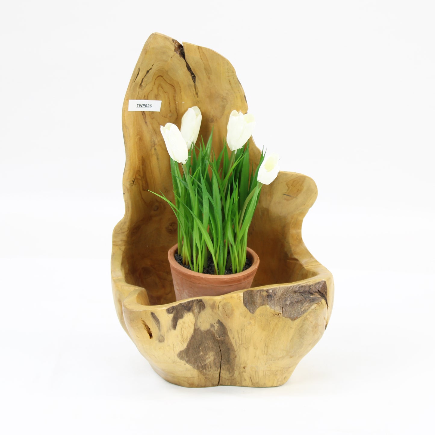 Teak Wood Planter Natural TWP026