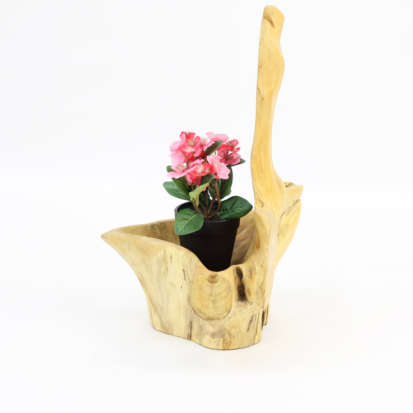 Teak Wood Planter Natural TWP028