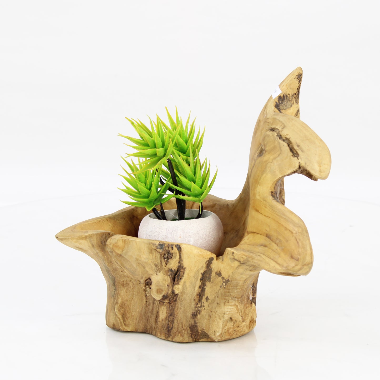 Teak Wood Planter Natural TWP031E3