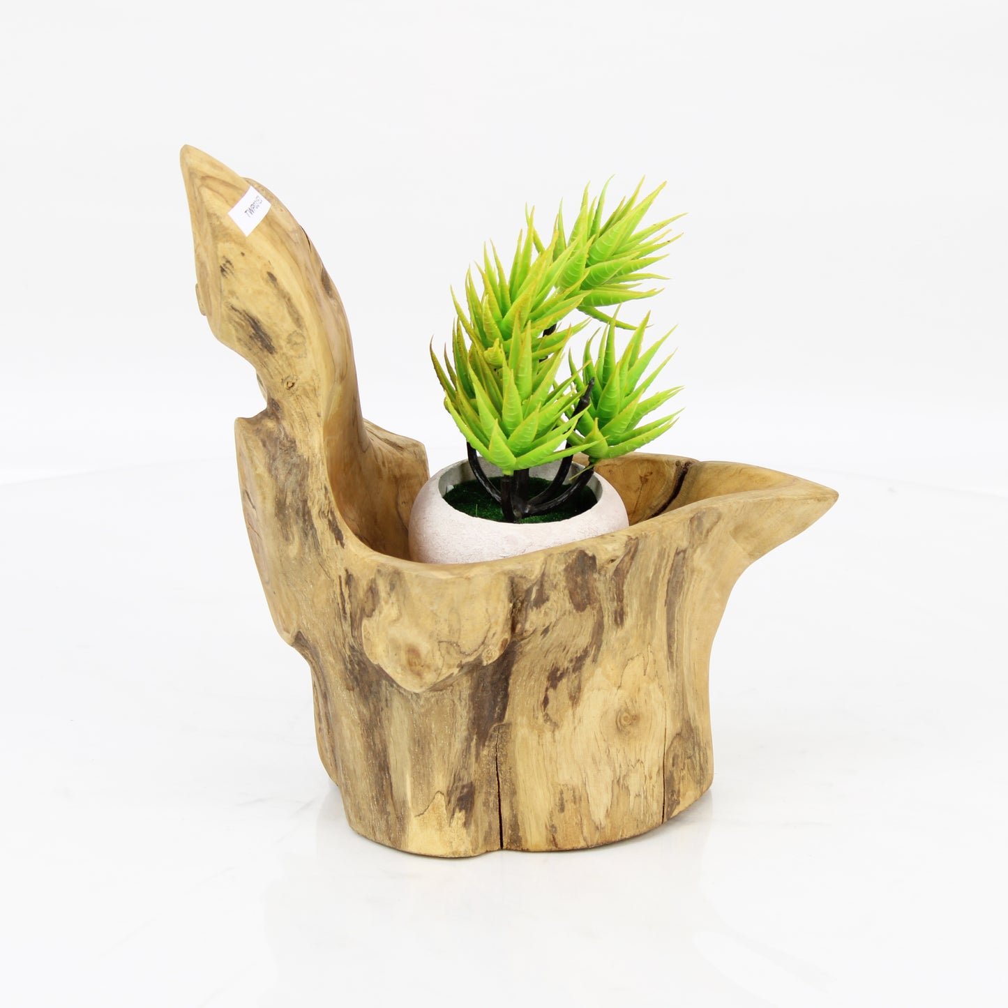 Teak Wood Planter Natural TWP031E3