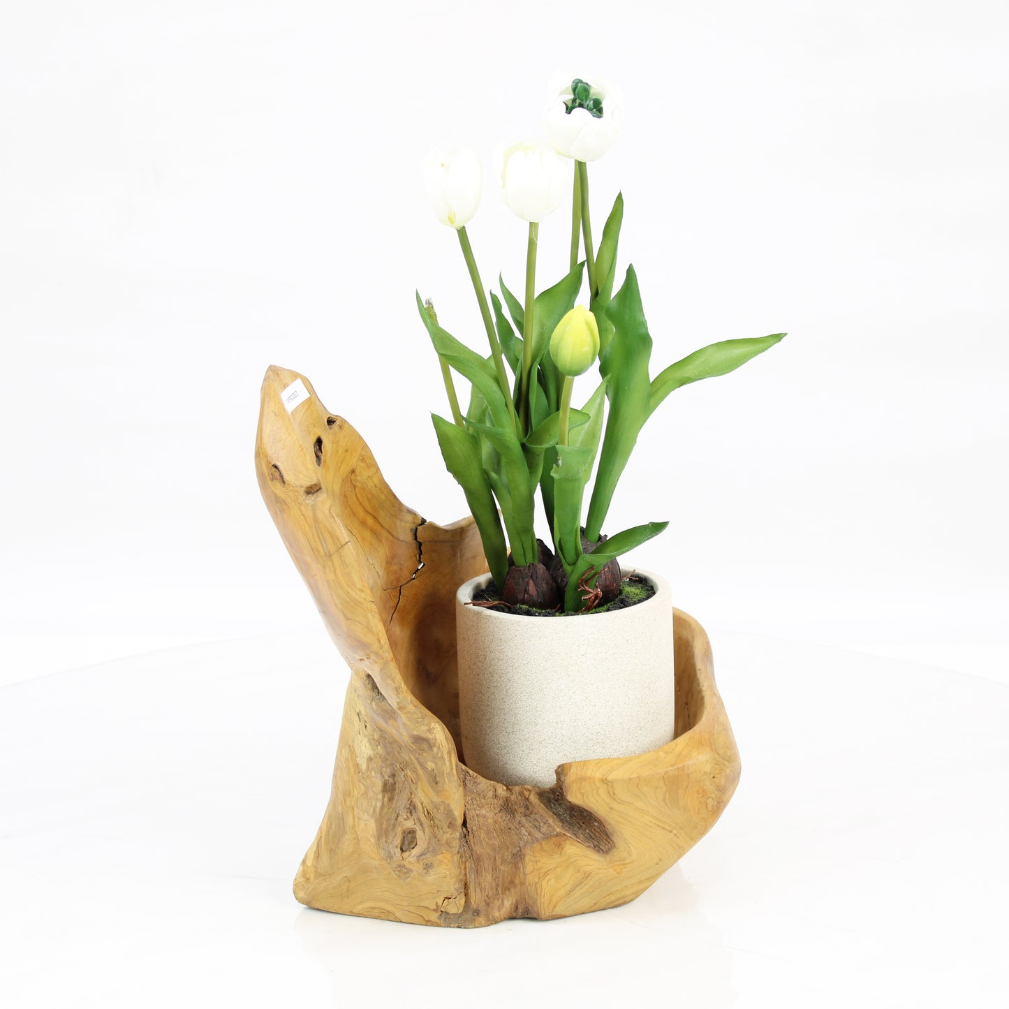 Teak Wood Planter Natural TWP032E3