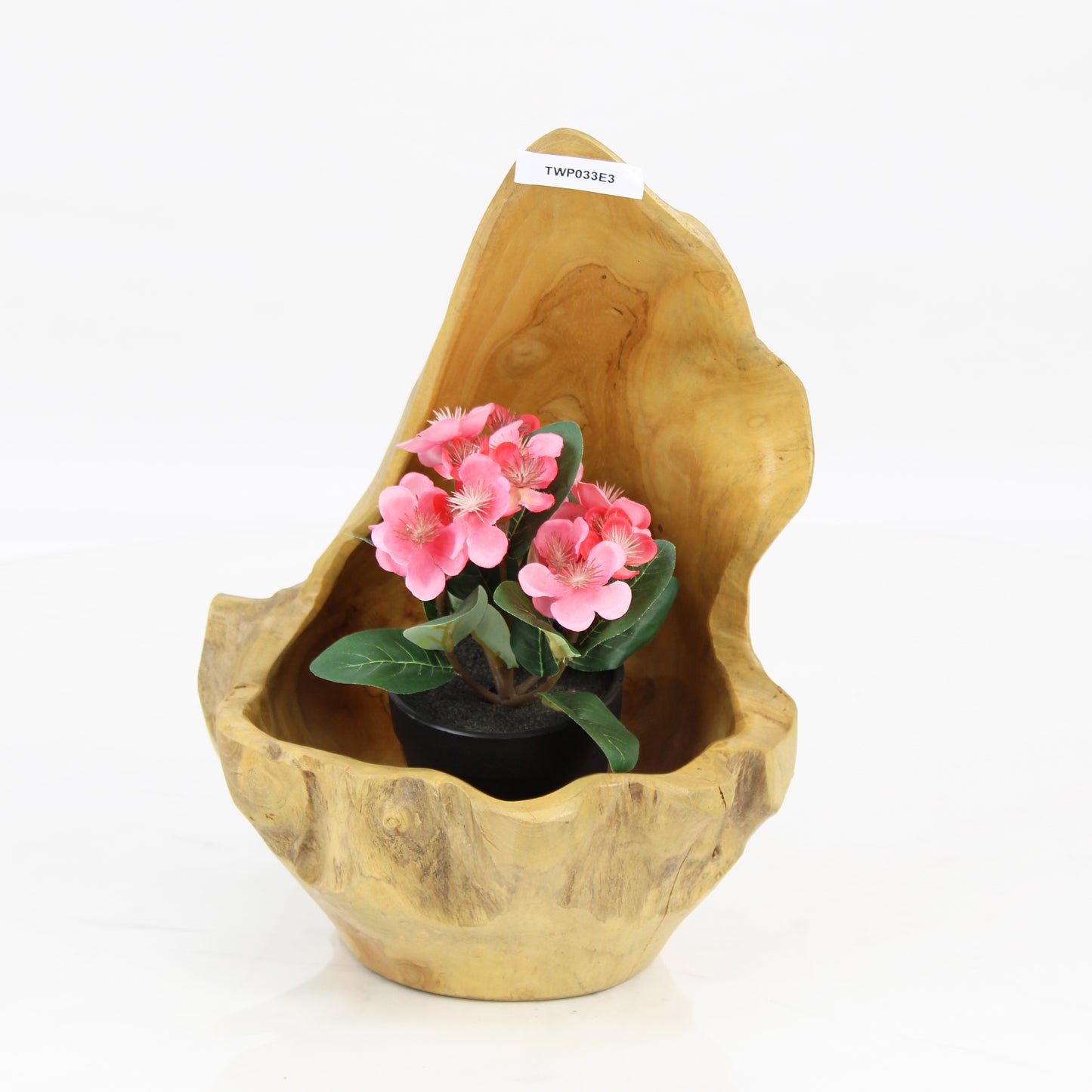 Teak Wood Planter Natural TWP033E3