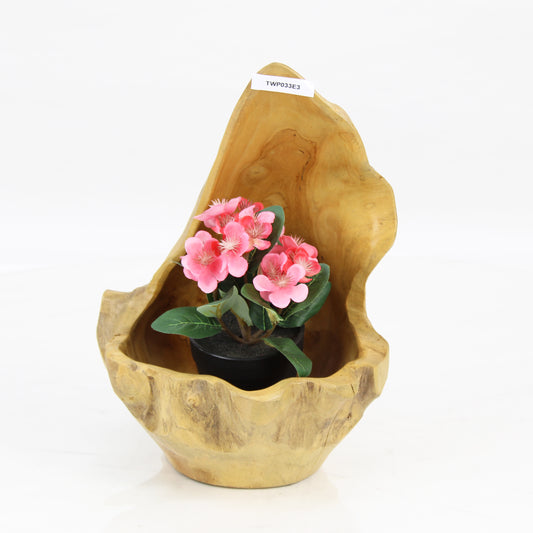 Teak Wood Planter Natural TWP033E3