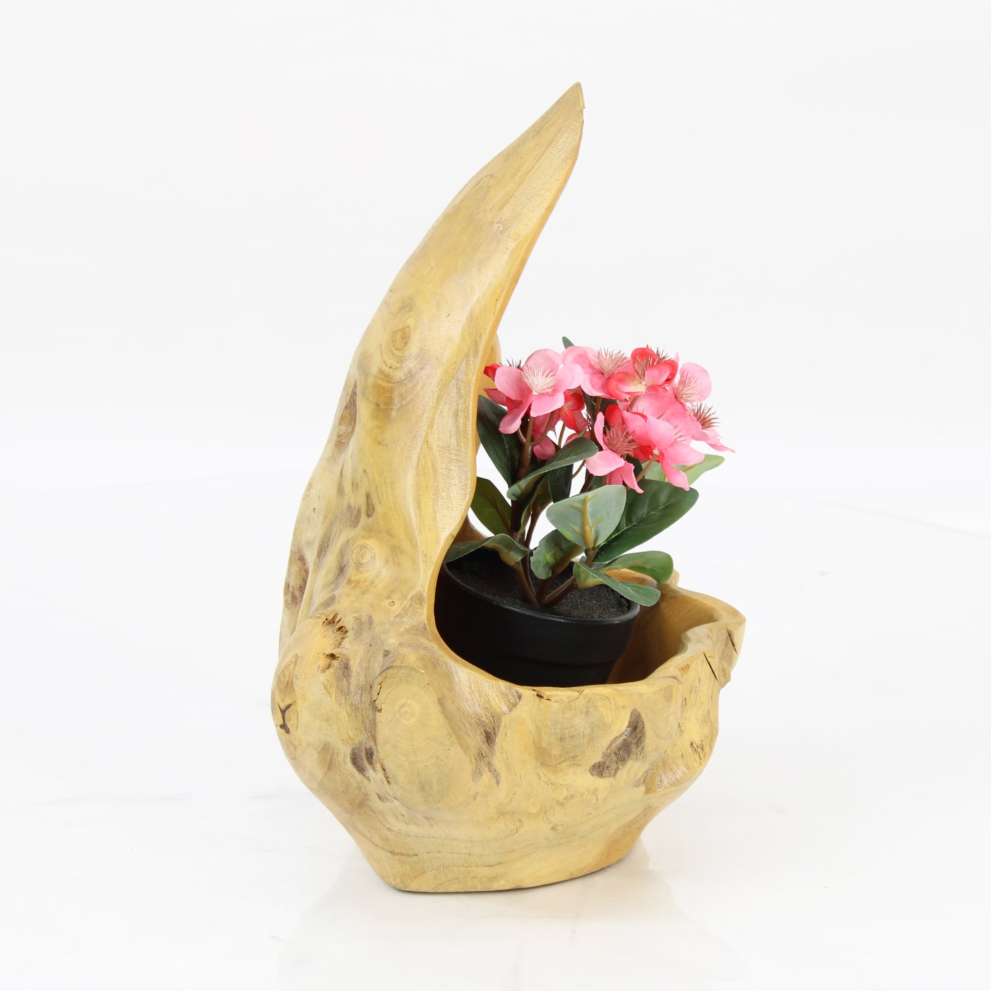 Teak Wood Planter Natural TWP033E3