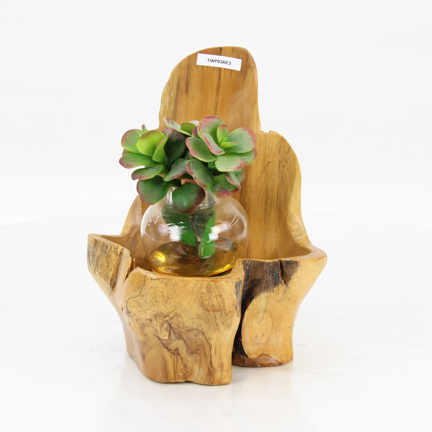 Teak Wood Planter Natural TWP036E3