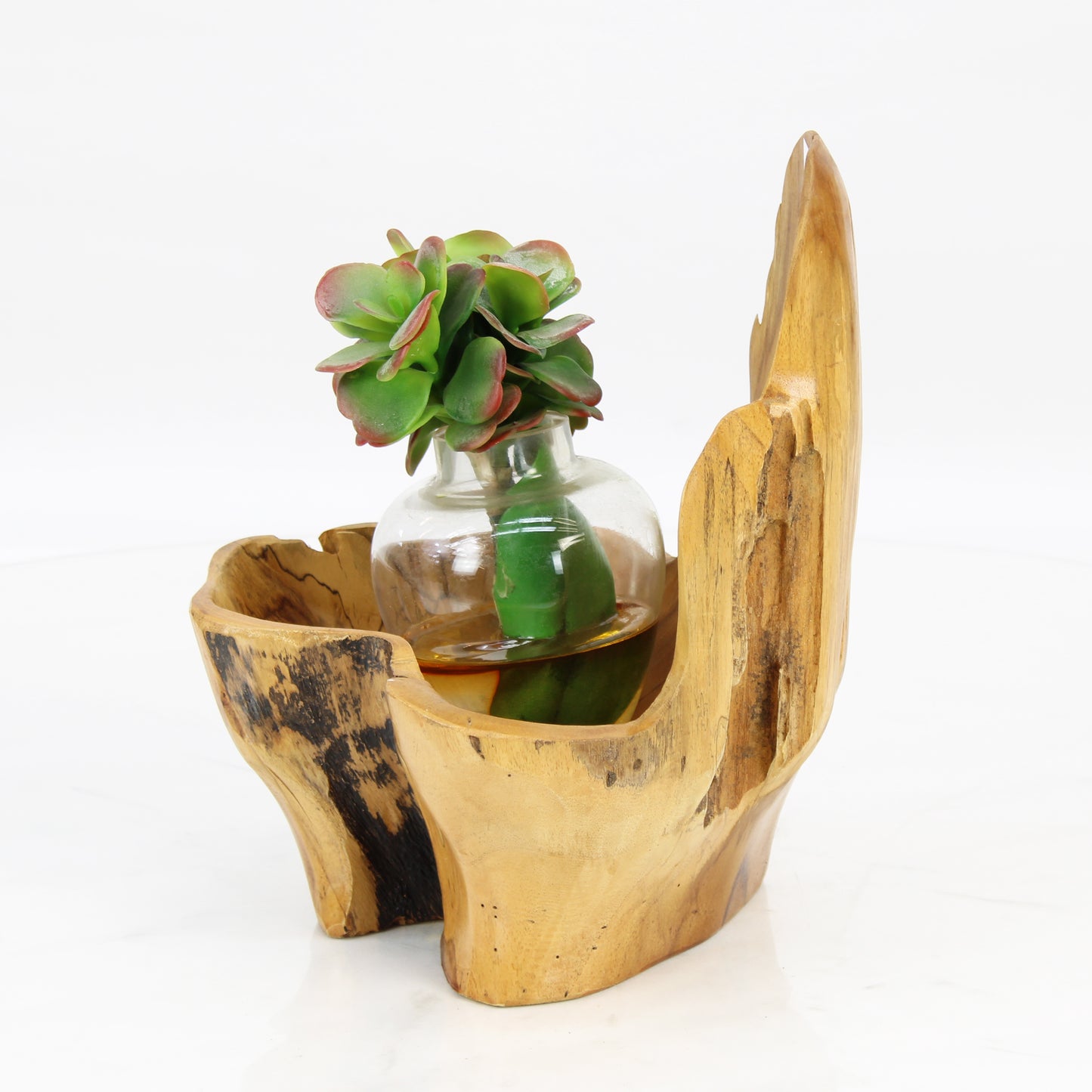 Teak Wood Planter Natural TWP036E3