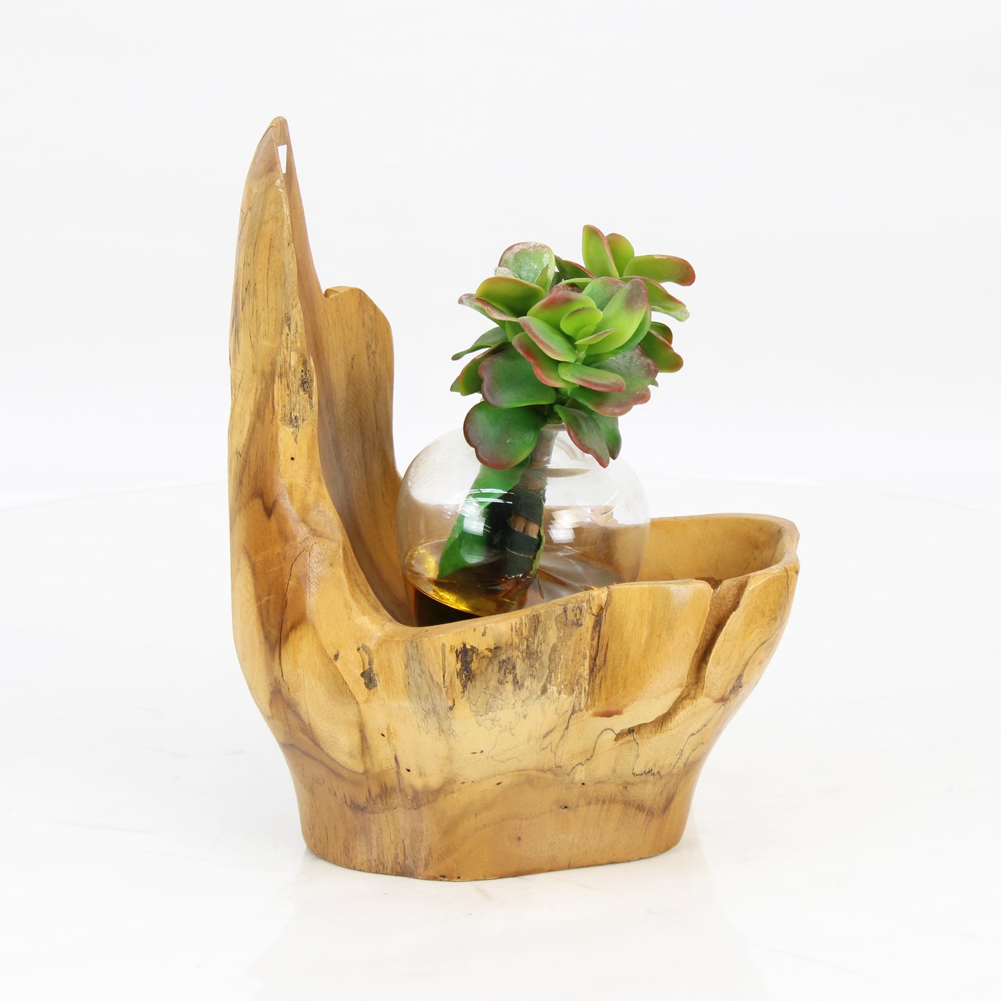 Teak Wood Planter Natural TWP036E3