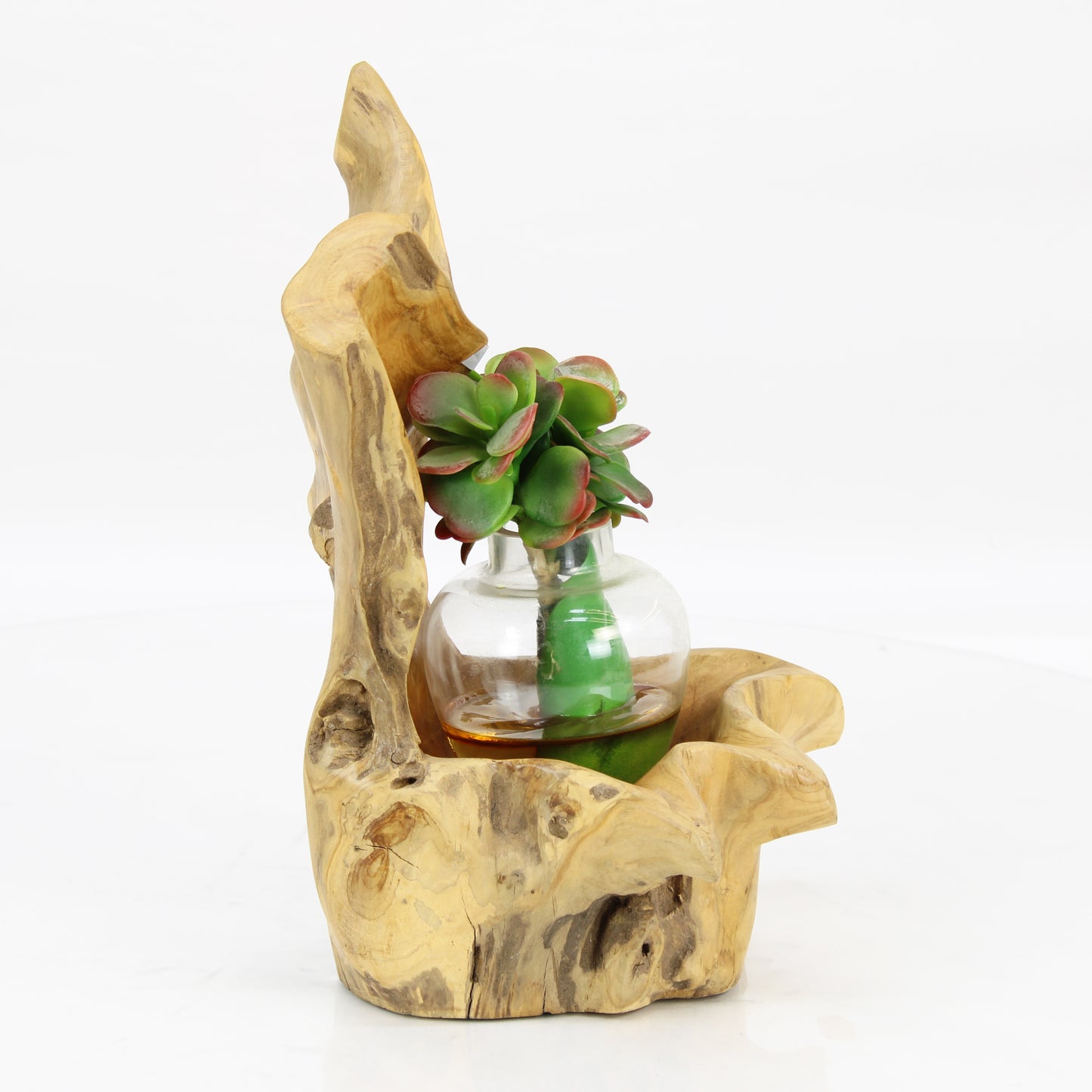 Teak Wood Planter Natural TWP039E3