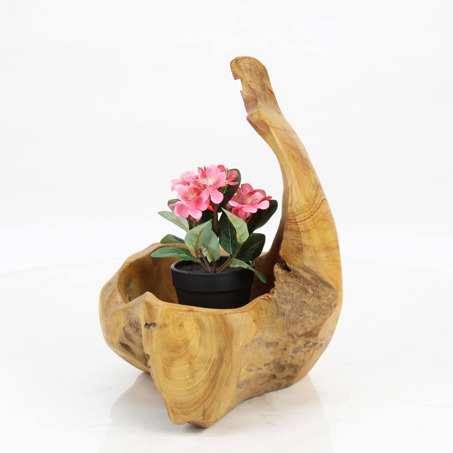 Teak Wood Planter Natural TWP042E1