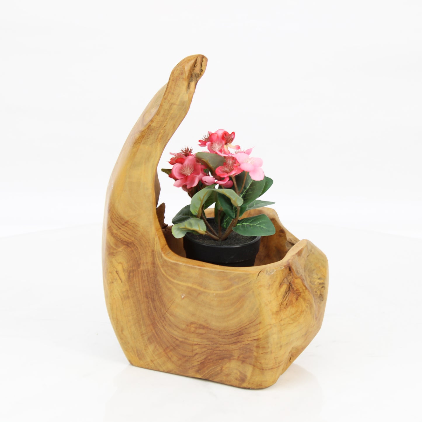 Teak Wood Planter Natural TWP042E1