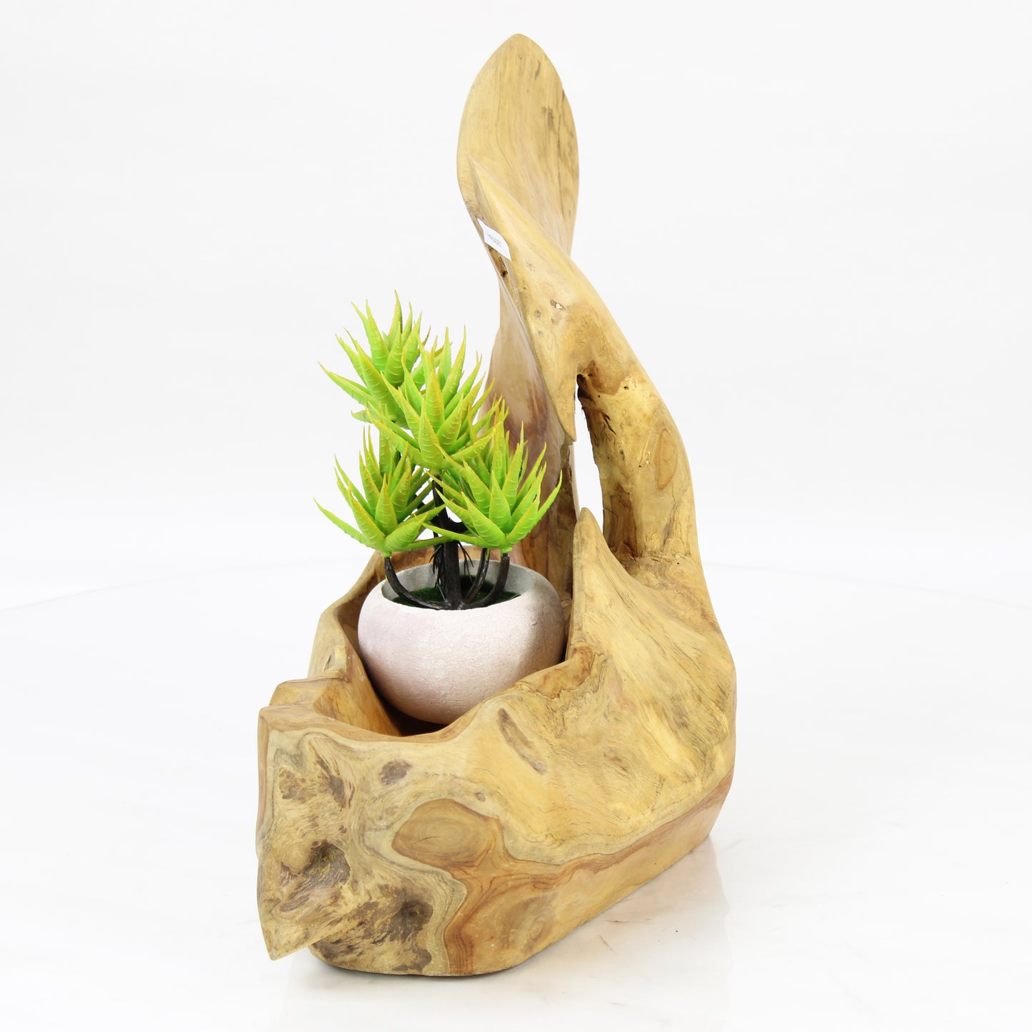 Teak Wood Planter Natural TWP043E1