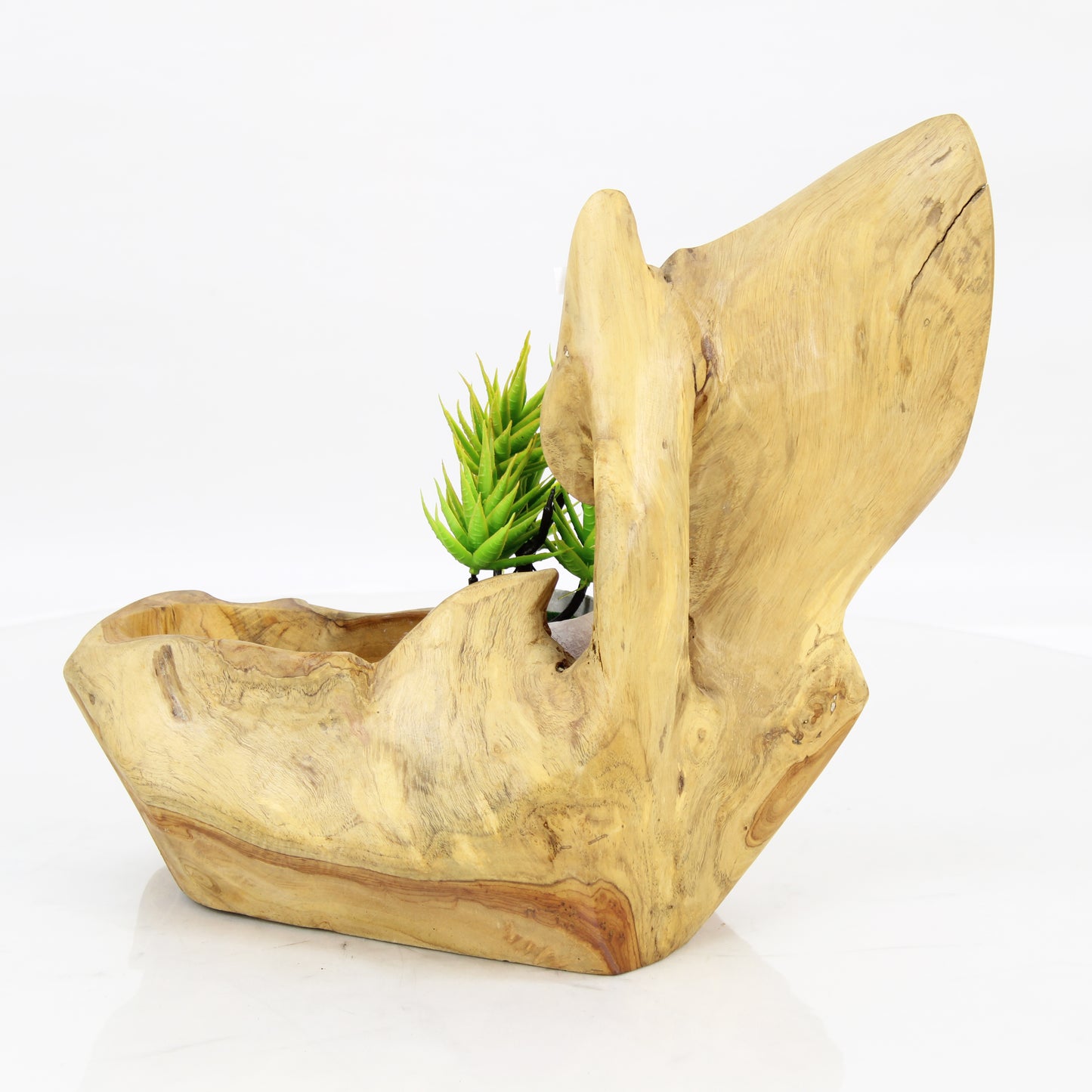 Teak Wood Planter Natural TWP043E1