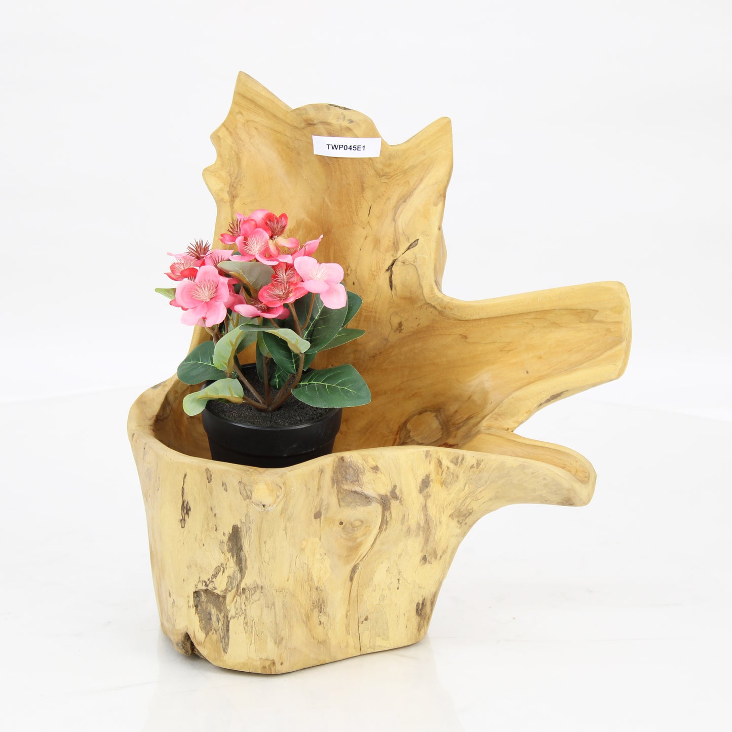 Teak Wood Planter Natural TWP045E1