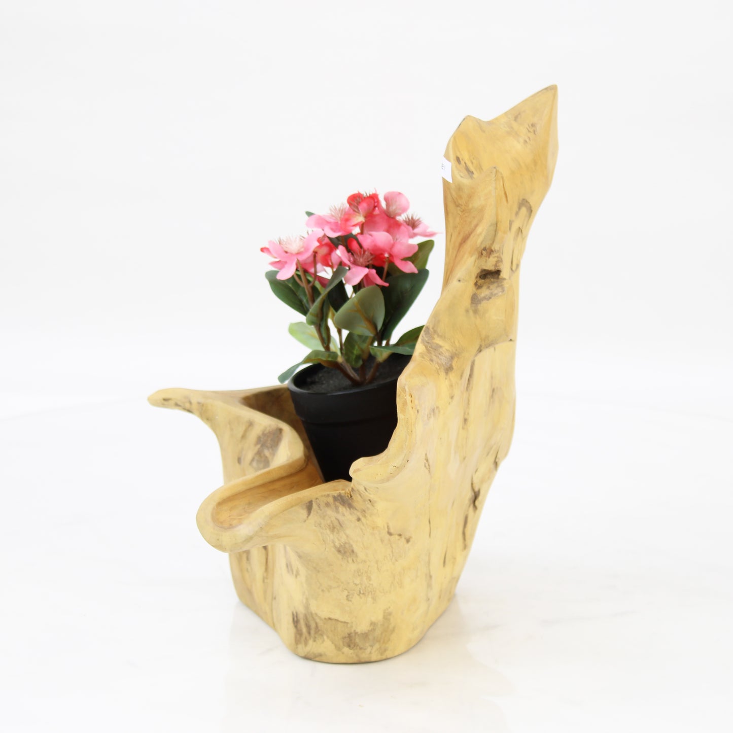 Teak Wood Planter Natural TWP045E1