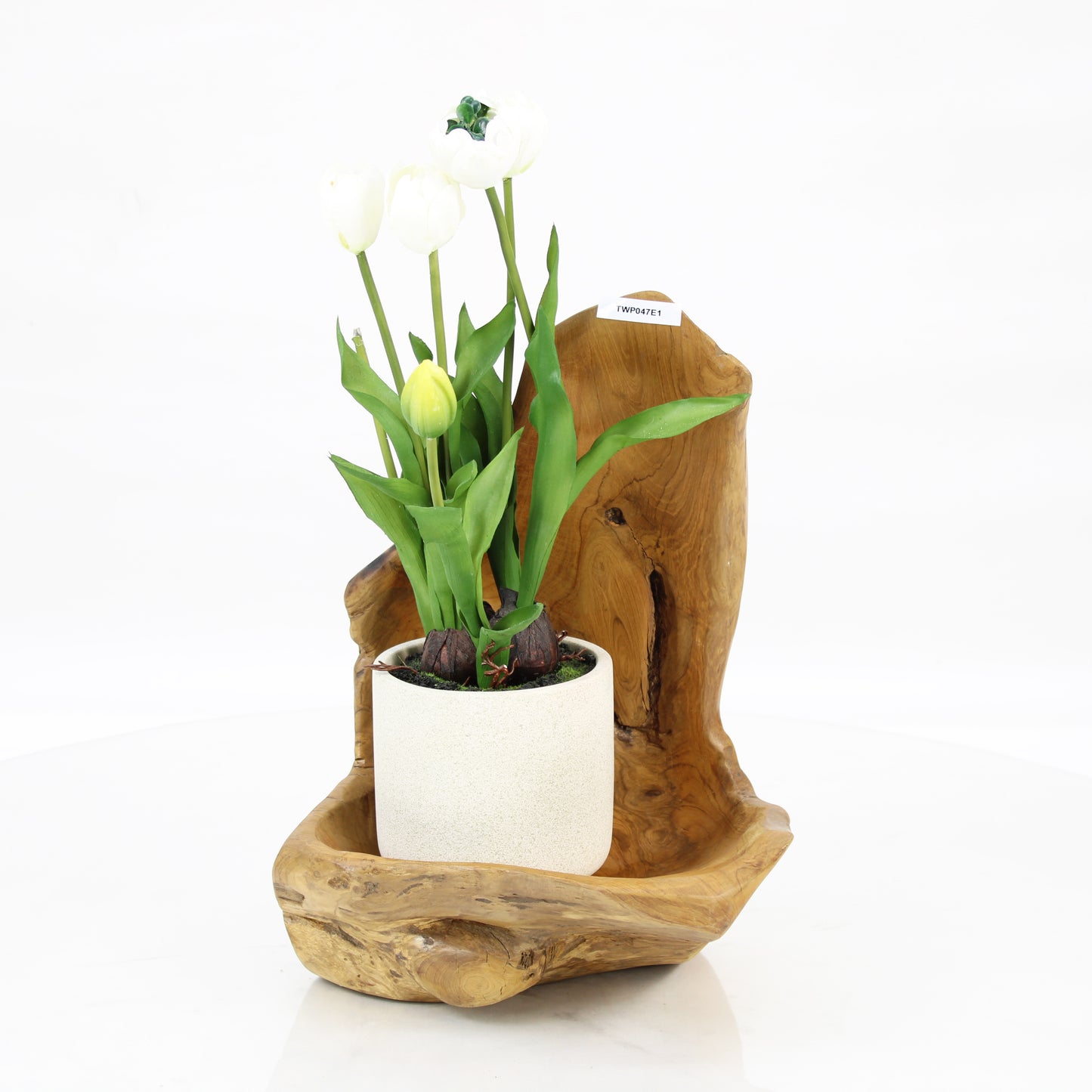 Teak Wood Planter Natural TWP047E1