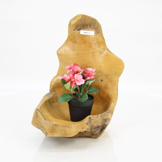 Teak Wood Planter Natural TWP049E1