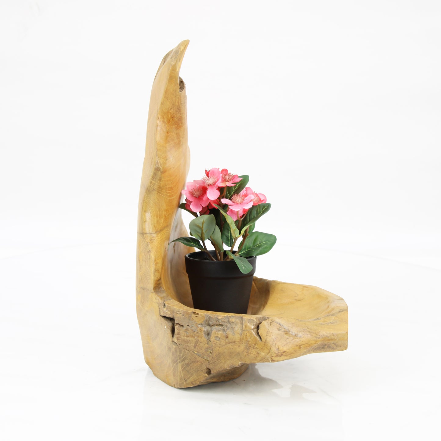 Teak Wood Planter Natural TWP049E1