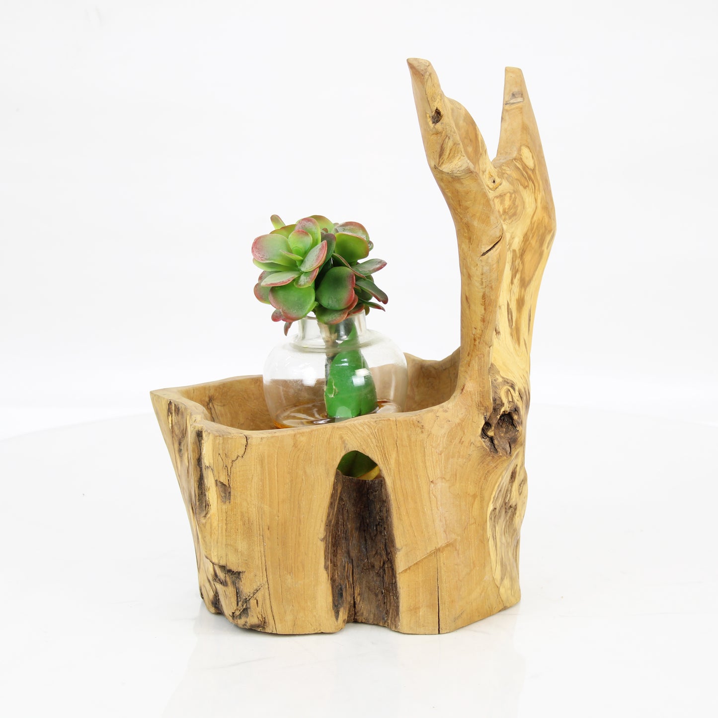 Teak Wood Planter Natural TWP050E1