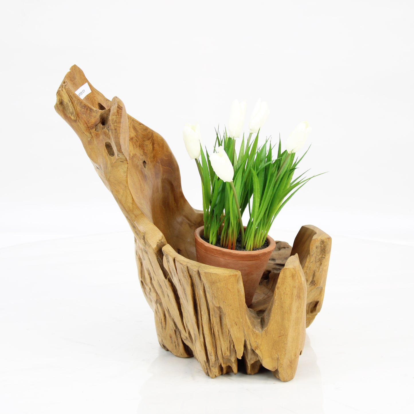 Teak Wood Planter Natural TWP051E1