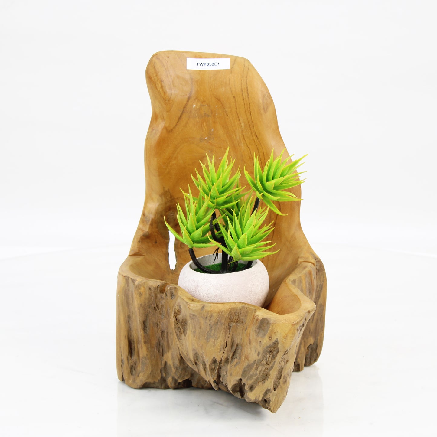 Teak Wood Planter Natural TWP052E1