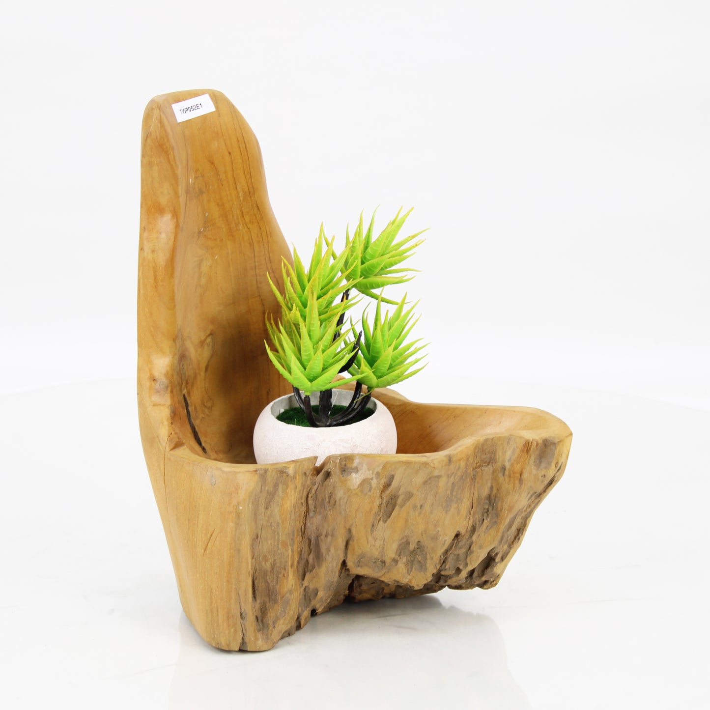 Teak Wood Planter Natural TWP052E1