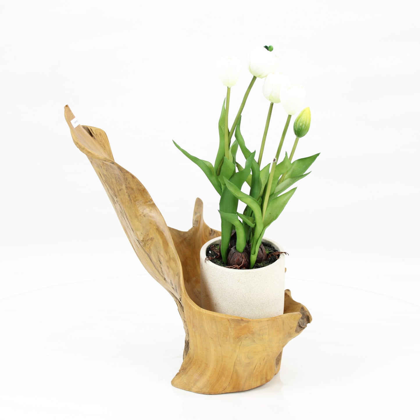 Teak Wood Planter Natural TWP055E1