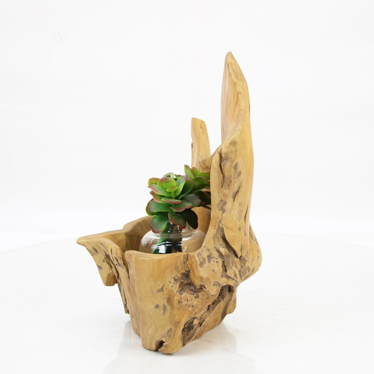 Teak Wood Planter Natural TWP056E1